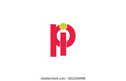 Alphabet letters Initials Monogram logo PI, IP, P and I