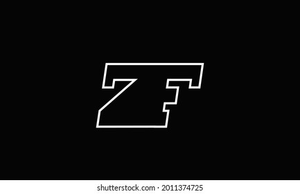 Alphabet letters Initials Monogram logo ZF, FZ, Z and F