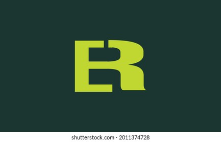 Alphabet letters Initials Monogram logo ER, RE, E and R
