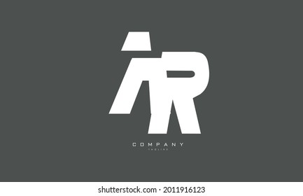 Letras alfabéticas Iniciales Monograma AR, RA, A y R