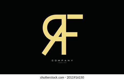 Alphabet letters Initials Monogram logo RF, FR, R and F