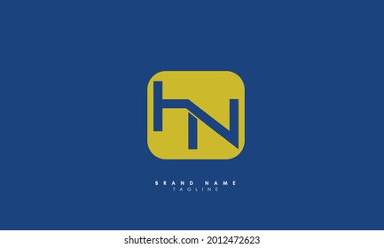 Alphabet letters Initials Monogram logo HN, NH, H and N