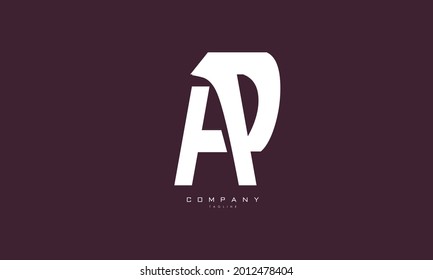 Alphabet letters Initials Monogram logo AP, PA, A and P