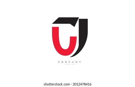Alphabet letters Initial Monogram Logo UJ, JU, U und J