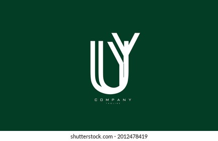 Alphabet letters Initials Monogram logo UY, YU, U and Y