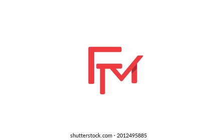 Letras alfabéticas Iniciales Monograma FM, MF, F y M