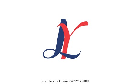 Alphabet letters Initials Monogram logo LY, YL, L and Y
