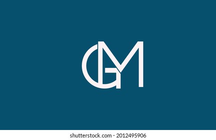 Alphabet letters Initials Monogram logo GM, MG, G and M