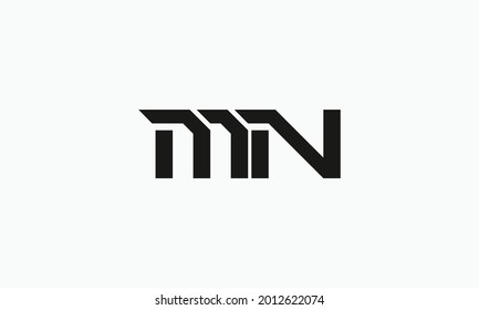 Alphabet letters Initials Monogram logo MN, NM, M and N