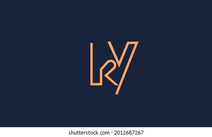 Alphabet letters Initials Monogram logo KY, YK, K and Y