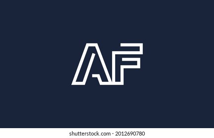 Letras alfabéticas Iniciales Logotipo de monograma AF, FA, A y F