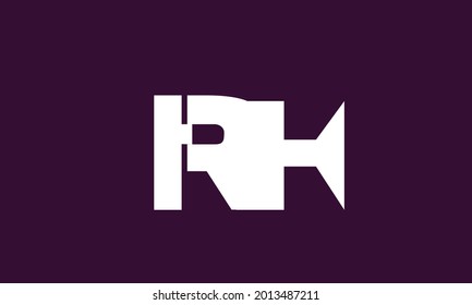 Alphabet letters Initials Monogram logo RH, HR, R and H