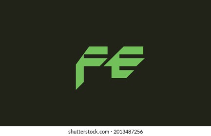 Alphabet letters Initials Monogram logo FE, EF, F and E