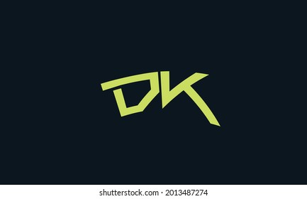 Alphabet letters Initials Monogram logo DK, KD, D and K