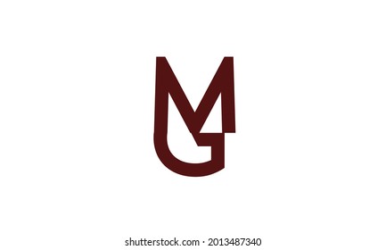 Alphabet letters Initials Monogram logo MG, GM, M and G