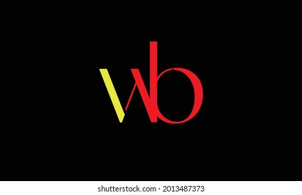 Alphabet letters Initials Monogram logo WB, BW, W and B