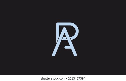 Letras alfabéticas Iniciales logotipo de monograma PA, AP, P y A