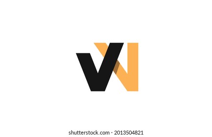 Alphabet letters Initials Monogram logo VN, NV, V and N