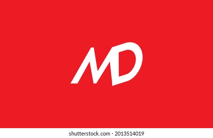 Alphabet letters Initials Monogram logo MD, DM, M and D