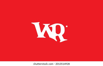 Alphabet letters Initial Monogram Logo WR, RW, W und R