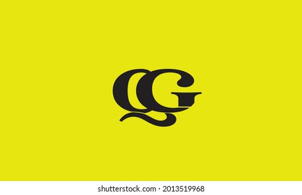 Alphabet letters Initials Monogram logo QG, GQ, Q and G