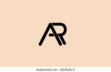Alphabet letters Initials Monogram logo AR, RA, A and R