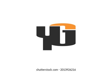 Alphabet letters Initials Monogram logo YG, GY, Y and G