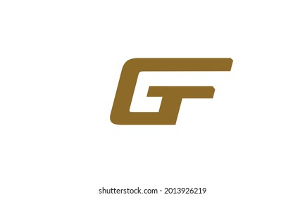 Letras alfabéticas Iniciales Logotipo Monograma GF, FG, G y F