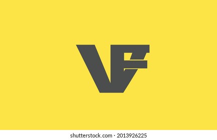 Alphabet letters Initials Monogram logo VF, FV, V and F