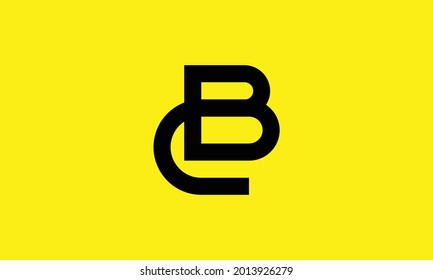 Letras alfabéticas Iniciales Logotipo Monograma CB, BC, C y B