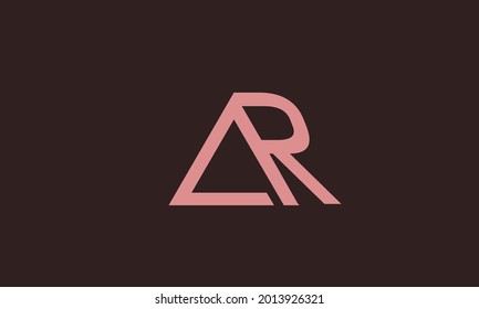 Alphabet letters Initials Monogram logo AR, RA, A and R