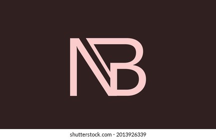 Alphabet letters Initials Monogram logo NB, BN, N and B