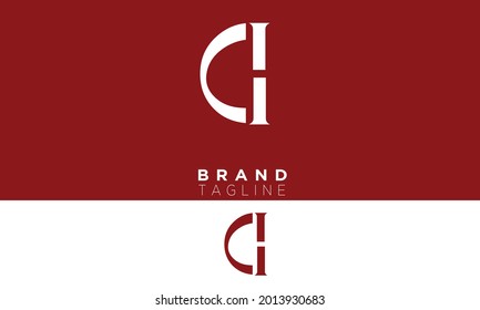 Alphabet letters Initials Monogram logo CI