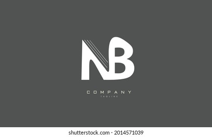 Alphabet letters Initials Monogram logo NB, BN, N and B