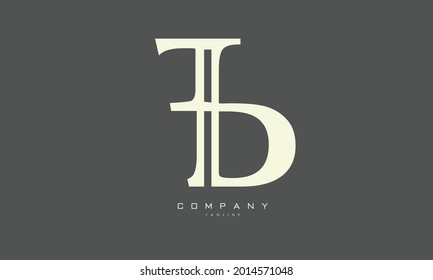 Letras alfabéticas Iniciales Logotipo Monograma FB, BF, F y B