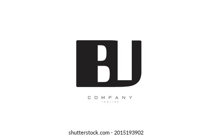 Alphabet letters Initial Monogram Logo BU, UB, B und U