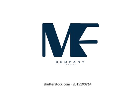Alphabet letters Initial Monogram Logo MF, FM, M und F