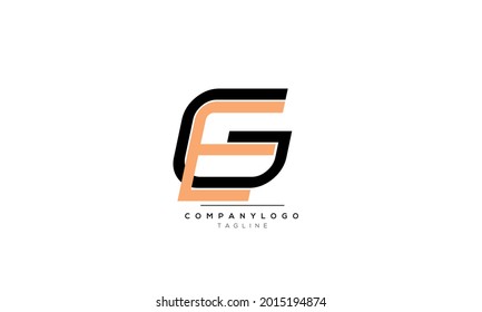 Alphabet letters Initials Monogram logo GE, GE INITIAL, GE letter