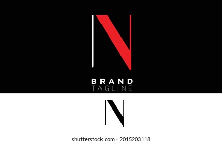 Alphabet letters Initials Monogram logo NV, VN, N and V