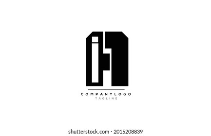 Letras alfabéticas Iniciales Monograma IA, IA INITIAL, IA letra