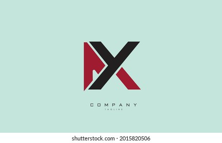 Alphabet letters Initials Monogram logo NX, XN, N and X