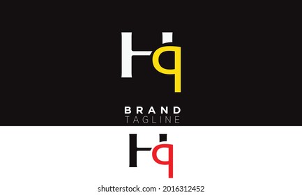 Alphabet letters Initials Monogram logo HQ, QH, H and Q