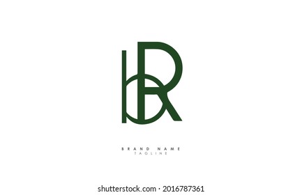 Alphabet letters Initial Monogram Logo BR, RB, B und R