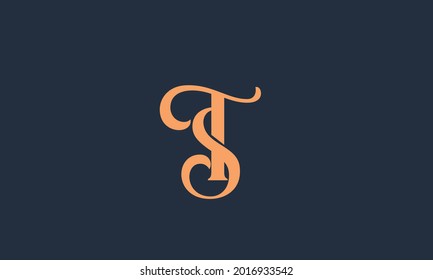 Alphabet letters Initial Monogram Logo ST, TS, S und T