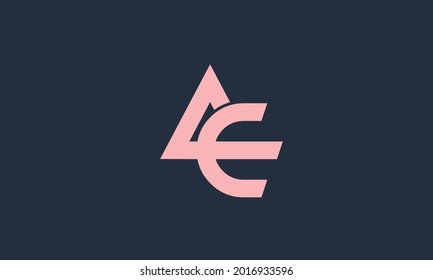 Alphabet letters Initials Monogram logo AE, EA, A and E