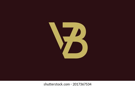 Letras alfabéticas Iniciales Logotipo Monograma VB, BV, V y B