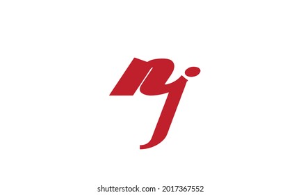 Alphabet letters Initials Monogram logo NJ, JN, N and J