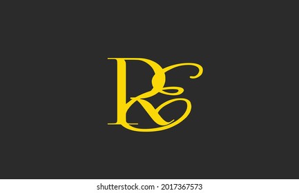 Alphabet letters Initials Monogram logo RE, ER, R and E