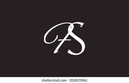 Alphabet letters Initial Monogram Logo FS, SF, F und S
