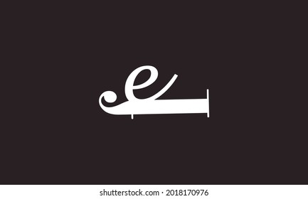Alphabet letters Initials Monogram logo EF, FE, E and F